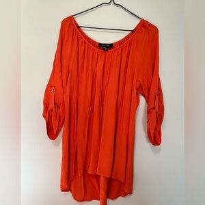 Karen Kane Vibrant Orange Size 1X Blouse